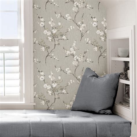 NUS4301 Grey Mirei Peel And Stick Wallpaper By NuWallpaper