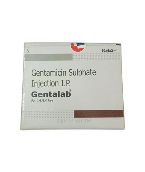 Gentalab Gentamicin Sulphate Injection Ip Mg At Rs Vial In Madurai