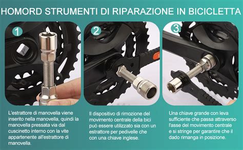 Homord Estrattore Pedivella Bici Estrattore Movimento Centrale Bici E