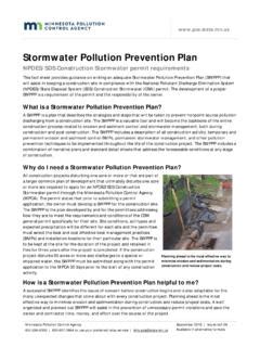 Stormwater Pollution Prevention Plan Stormwater Pollution Prevention