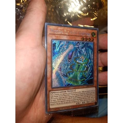 Kn Yugioh Shop Thẻ Bài Mystical Elf White Lightning Lds3 En135 Secret Rare 1st Edition