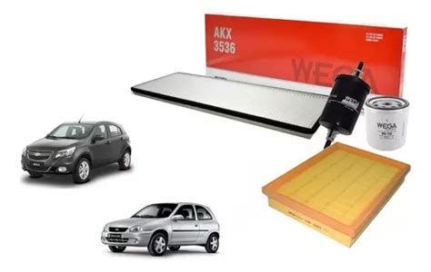 Kit 4 Filtros Corsa Classic Agile Wega