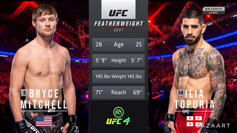 BRYCE MITCHELL VS ILIA TOPURIA FULL FIGHT UFC 282 YouTube