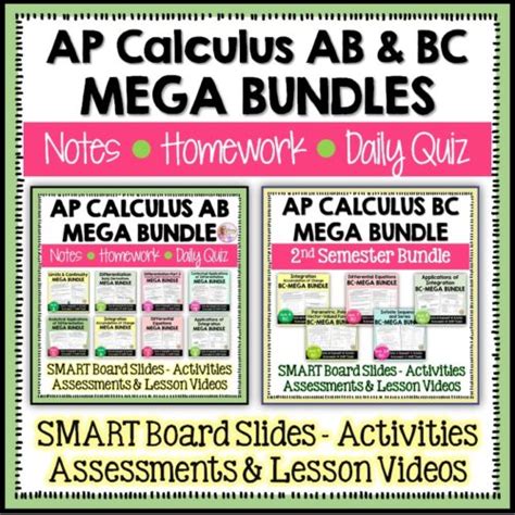 Ap Calculus Ab Mega Bundle Flamingo Math With Jean Adams