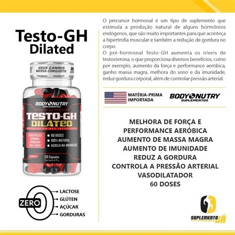 Pré Hormonal Testo Gh Dilated 120 Cápsulas F Importada MercadoLivre