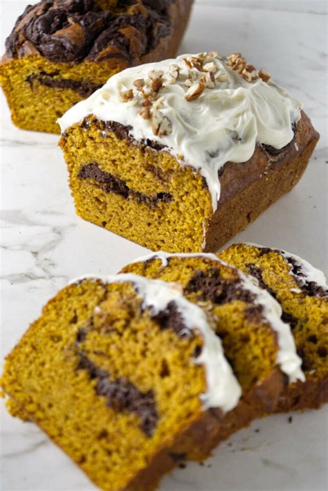 Pumpkin Loaf Cake With Chocolate Swirl Savor The Best