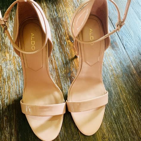 Aldo Nude Dusty Pink High Heel Ankle Strap Size Gem
