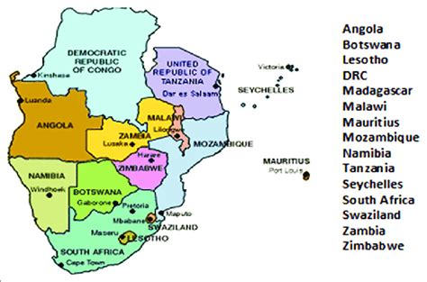 The Southern African Development Community Countries Adapted From