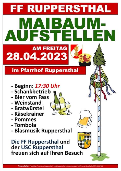 Maibaum Aufstellen Freiwillige Feuerwehr Ruppersthal