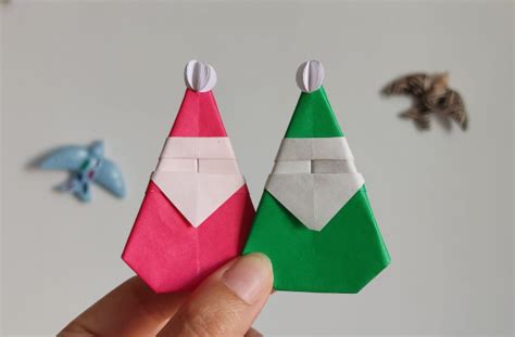 Diy Papa Noel De Origami Ni A Bonita