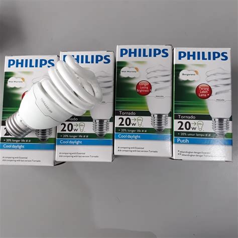 Lampu Tornado W W Watt Philips Lampu Spiral Ulir W