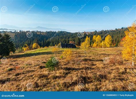 Autumn Carpathian Village Ukraine Stock Image Image Of Mountain