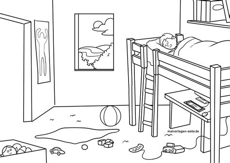 Malvorlage Kinderzimmer Haus Und Wohnung Ausmalbild Kostenlos