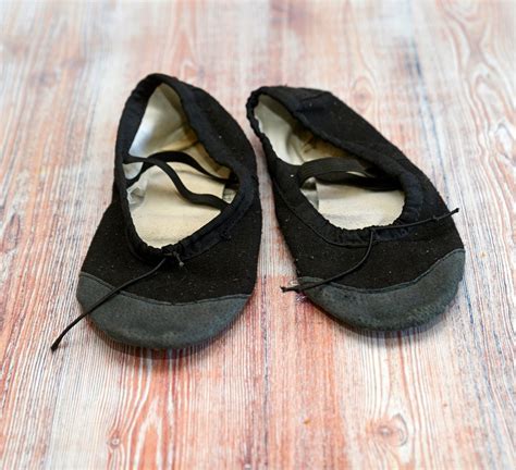 Children Black Canvas Ballet Shoes suede sole Dance Gymnastics | Etsy