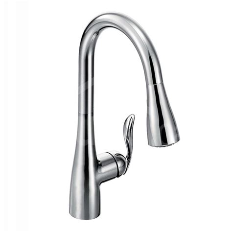 7594c Moen 7594c Arbor 1 Lever Handle High Arc Pull Down Spray Kitchen Faucet Chrome Buildca