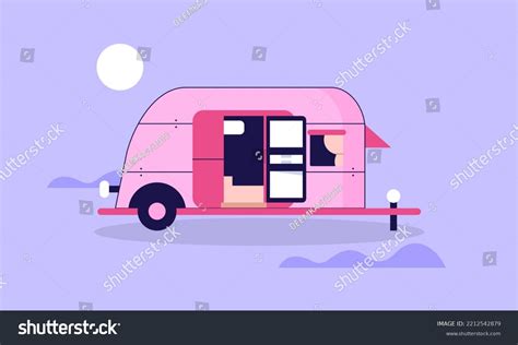 Campervan Caravan Logo Design Vector Illustration Stock Vector Royalty