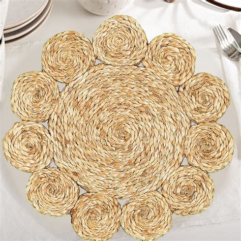 Lr Resources 15 In Natural Jute Lr32013 Nat15 Natural Placemat Set Of