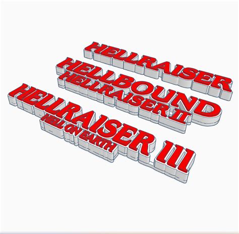 Fichier STL HELLRAISER TRILOGY Logo Displays By MANIACMANCAVE3D