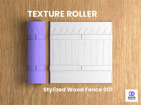 Stylized Wood Fence 001 Polymer Clay Seamless Texture Roller Digital