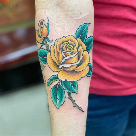 The Top 31 Yellow Rose Tattoo Ideas 2021 Inspiration Guide