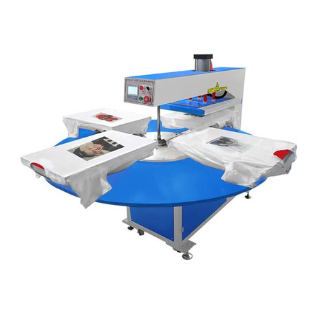 Vertical Plate Automatic Four Station Pneumatic Heat Press