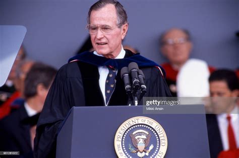 41st President George H W Bush Speaks At Boston University News