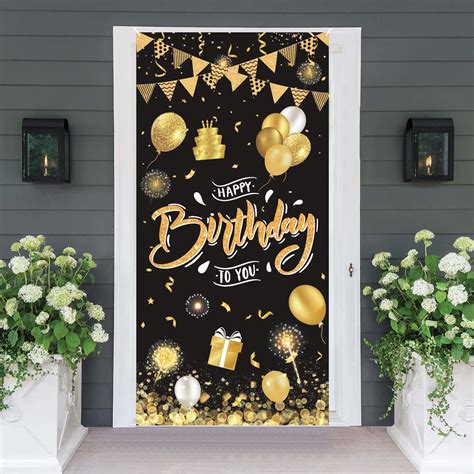 Amazon Gold White Birthday Party Decorations Banner Gold And