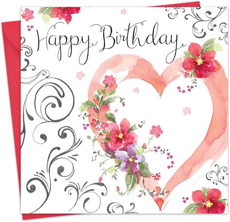 twizler happy birthday card    silver foiling unique