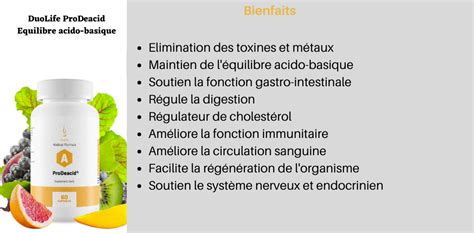 DuoLife ProDeacid complément alimentaire 100 vegan