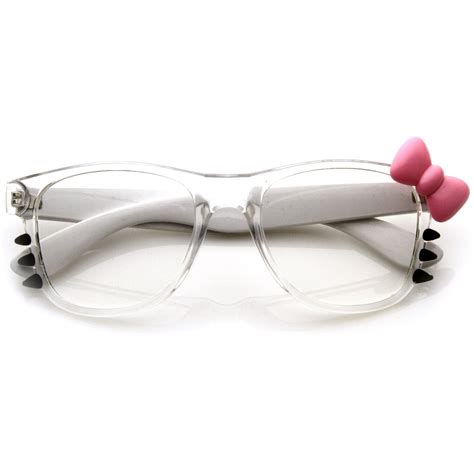 Cute Hello Kitty Bow Clear Lens Glasses With Bow Zerouv