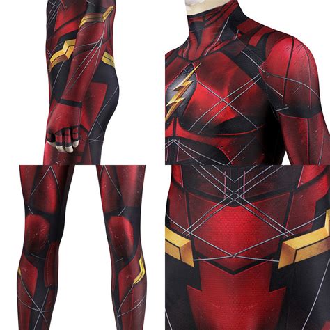 Justice League Barry Allen The Flash Cosplay Costume Winkcosplay