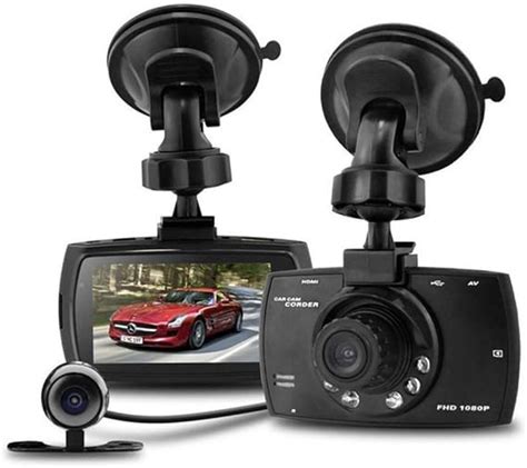 Qxheli Dashcam Voiture Dash Full Hd Webcams Pour Les Voitures Avant Et