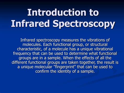 Infrared Spectrophotometry