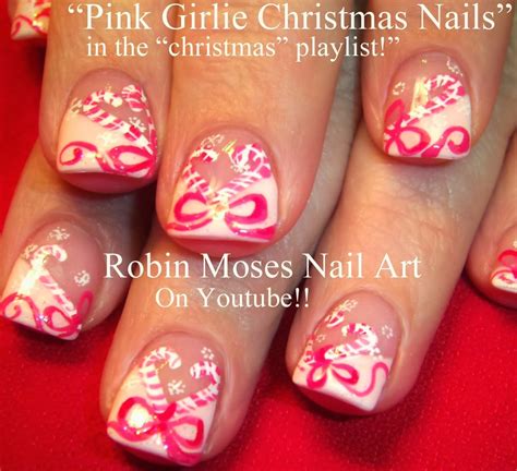 Nail Art By Robin Moses Christmas Nail Art Nail Art Santa Skulls