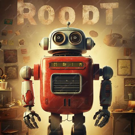 Premium Photo | Robot Poster Futuristic Design with the Word Robot ...