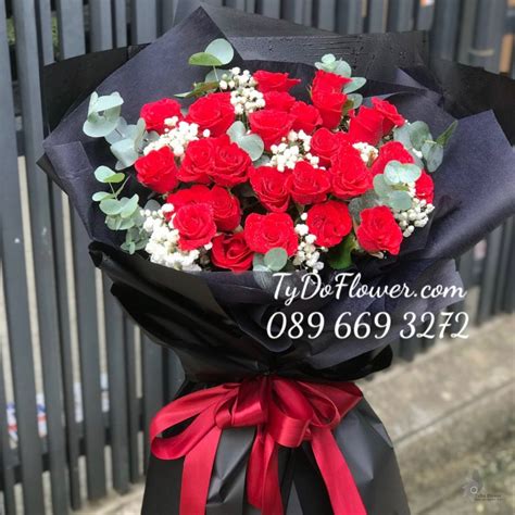Tydo Flower Cửa Hàng Hoa Tươi Gò Vấp B1222148 BÓ Hoa HỒng ĐỎ BÓ Hoa