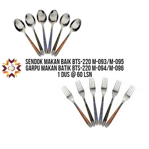 Jual Garpu Makan Batik M Garpu Motif Batik Isi Pcs