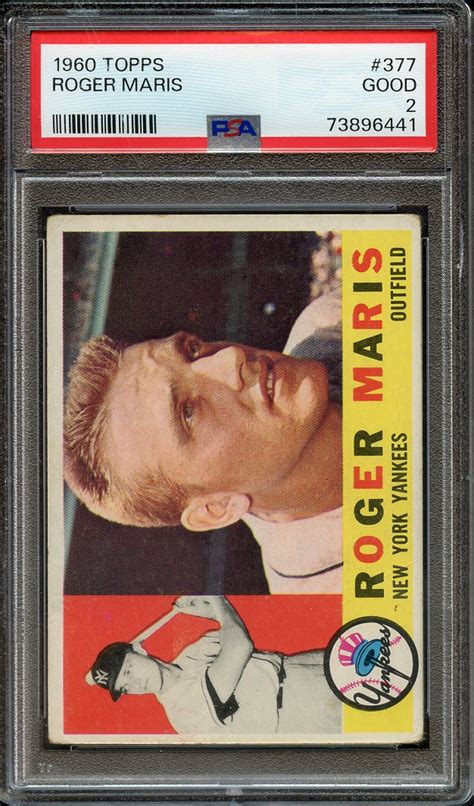 Lot Detail Topps Roger Maris Psa Good