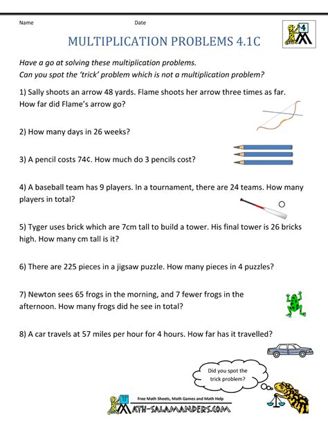 Math Packets For Th Grade Word Problems