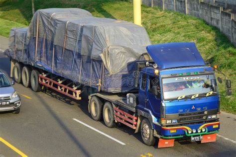 A Semi Truck Of Mitsubishi Fuso The Great V Editorial Stock Image