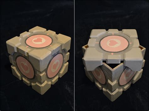 I made a Portal Companion Cube! It's also a box : Portal