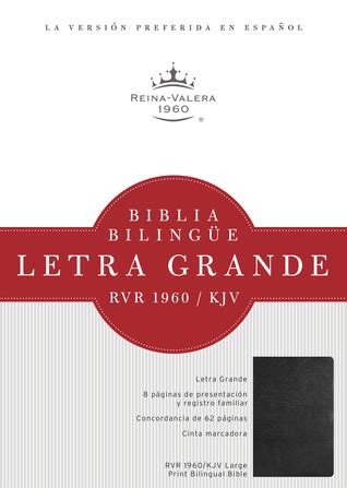 Rvr Kjv Biblia Biling E Letra Grande Negro Tapa Dura Rvr