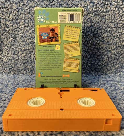 Blue S Clues Play Along With Blue Story Time VHS 1998 Orange Tape