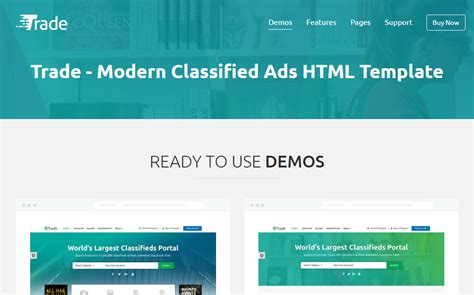 Trade Modern Classified Ads Html Template Free Download Printable Templates