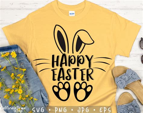 Happy Easter Svg Easter Bunny Svg Bunny Svg Easter Shirt Easter T