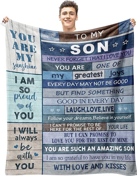 To My Son Gifts Blanket Son Gifts From Mom Dad Blankets Gifts For