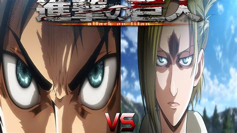 Eren vs Annie Training Match - YouTube