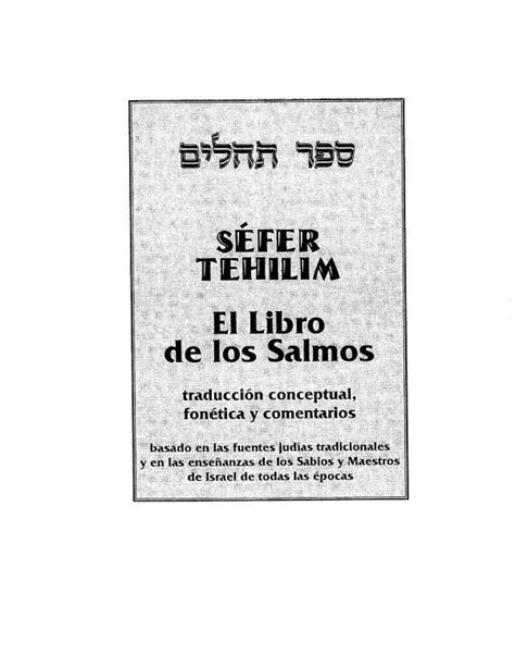 BEN ISHAI David 2008 Séfer Tehilim El Libro de los Salmos Tehilim