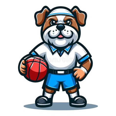 Bulldog Mascot Clipart Basketball