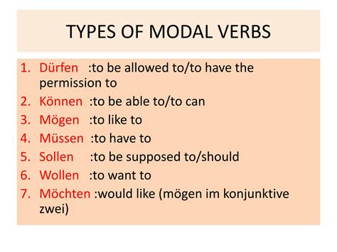 Solution Modal Verbs Modalverben Studypool